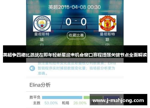 英超争四德比激战在即年轻新星迎来机会窗口赛程提醒关键节点全面解读 英超争四德比激战在即年轻新星迎来机会窗口赛程提醒关键节点全面解读